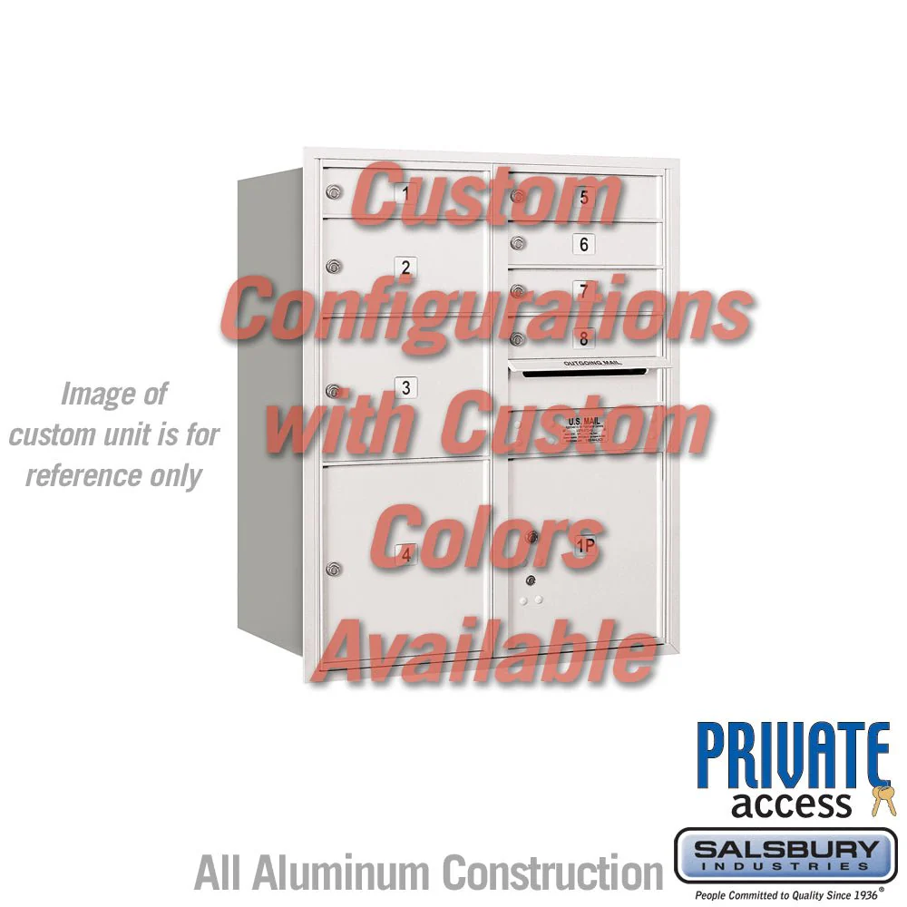 Recessed Mounted 4C Horizontal Mailbox - 10 Door High Unit - Double Column - Rear Loading - Private Access