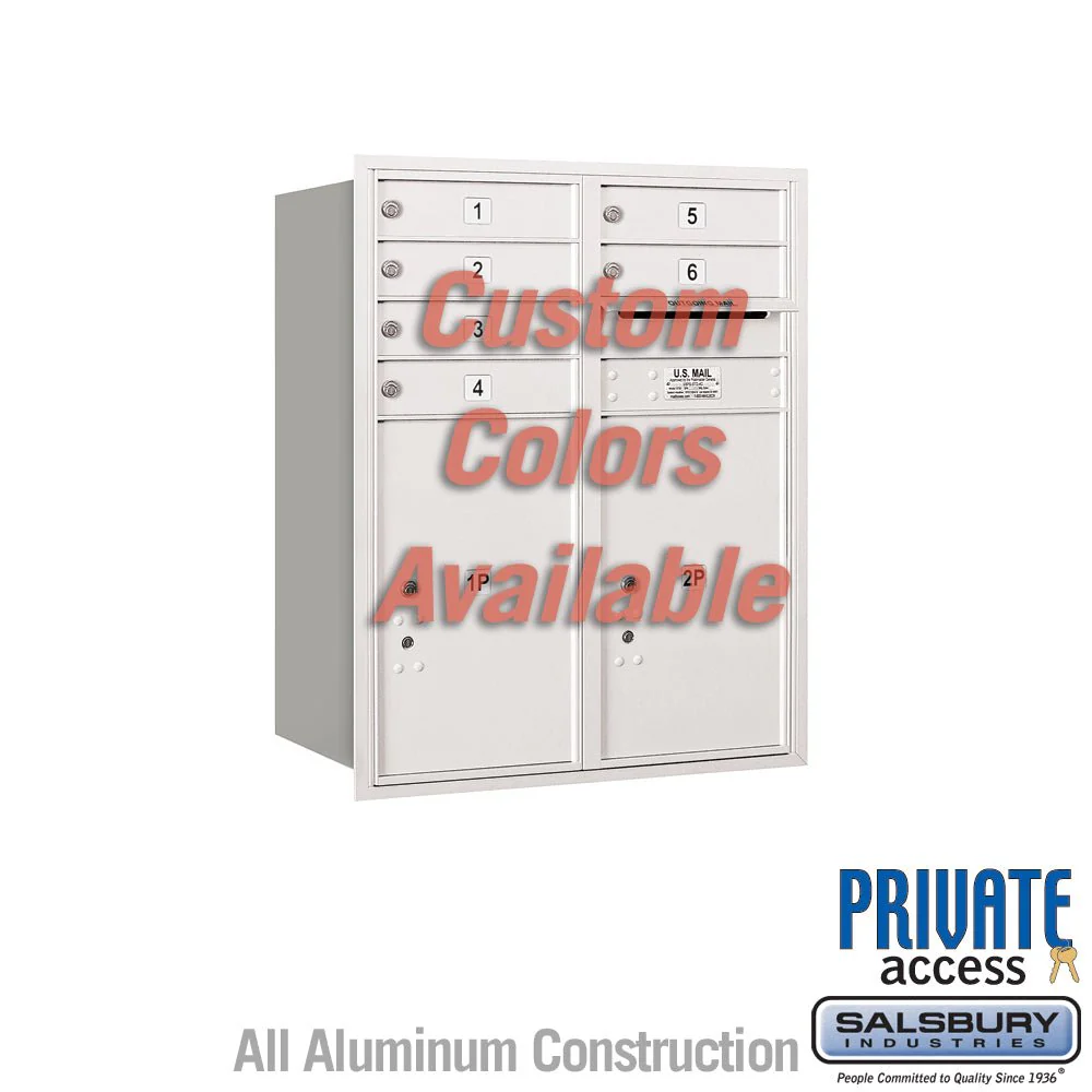 Recessed Mounted 4C Horizontal Mailbox - 10 Door High Unit - Double Column - Rear Loading - Private Access