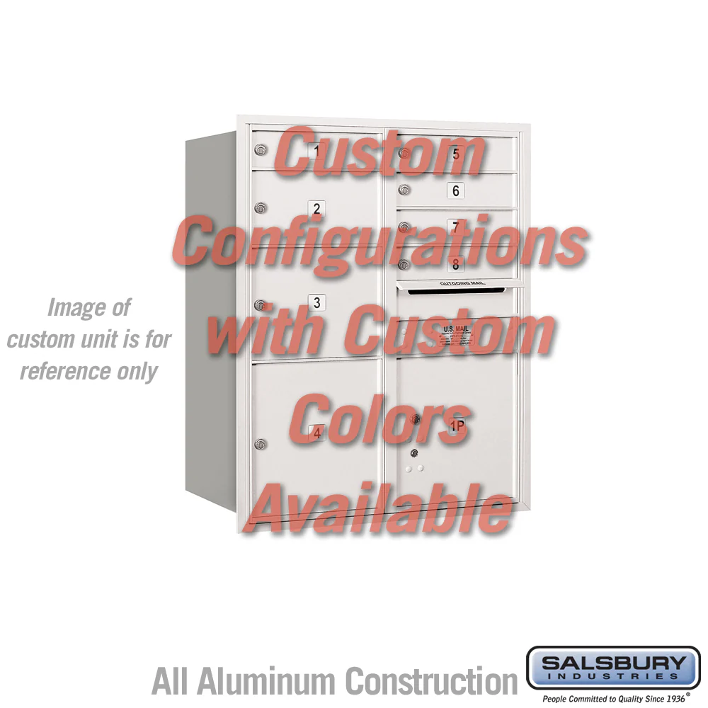 Recessed Mounted 4C Horizontal Mailbox - 10 Door High Unit - Double Column - Rear Loading - USPS Access