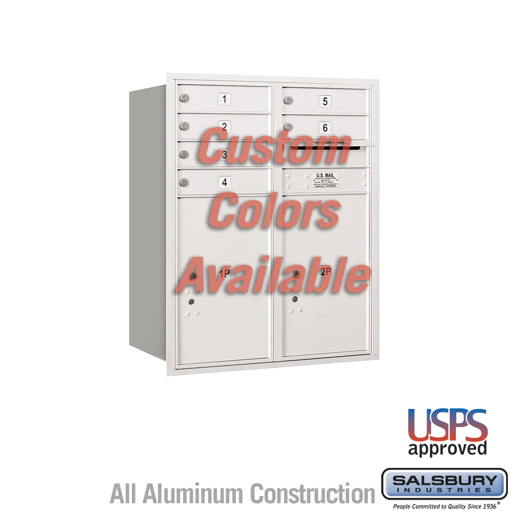 10 Door High Recessed Mounted 4C Horizontal Parcel Locker with 2 Parcel Lockers - Rear Loading - Image 3