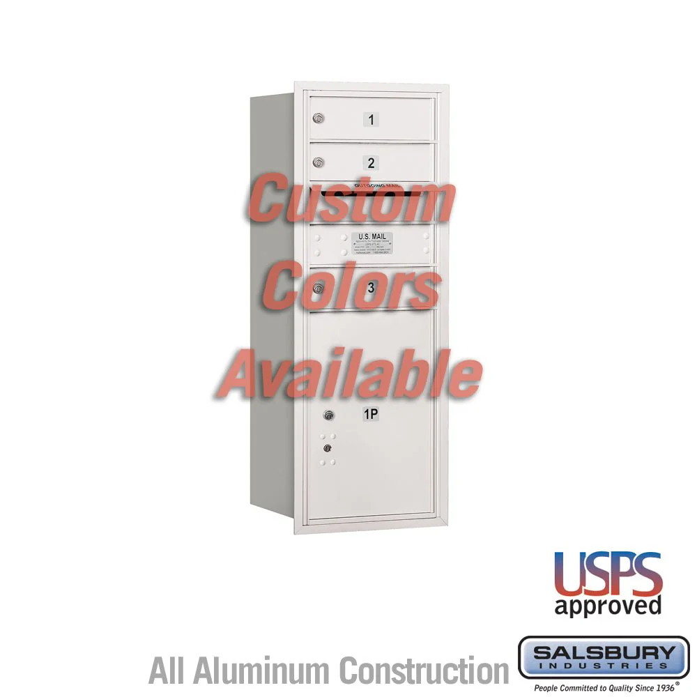 Recessed Mounted 4C Horizontal Mailbox - 10 Door High Unit with Parcel Locker