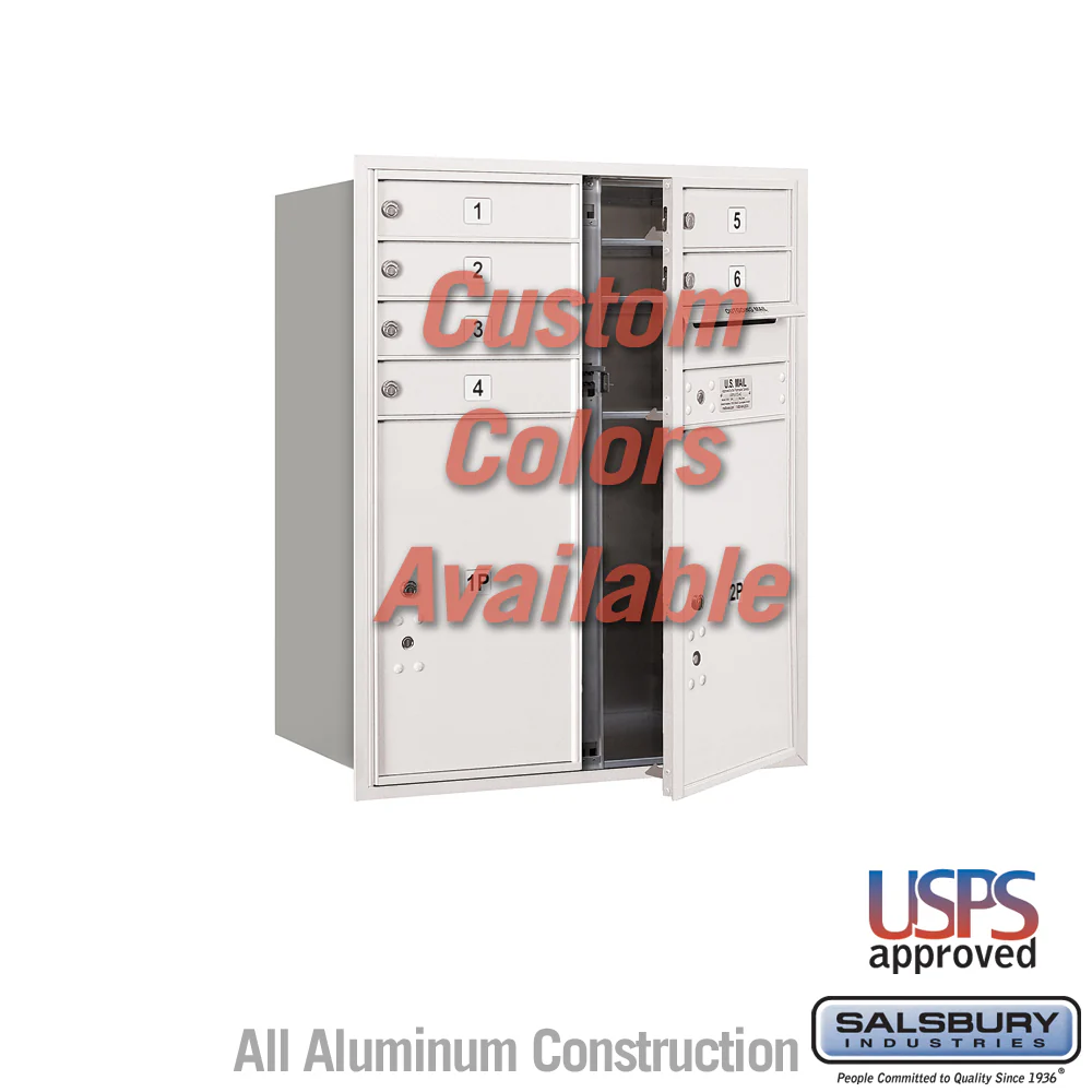 Recessed Mounted 4C Horizontal Mailbox - 10 Door High Unit with Parcel Lockers