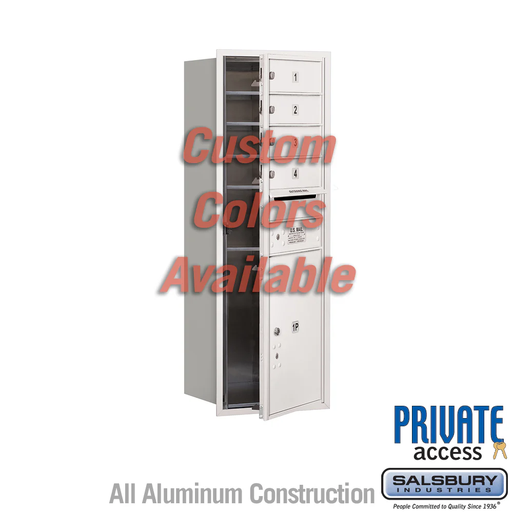 Recessed Mounted 4C Horizontal Mailbox, 11-Door-High Double Column, Front-Loading, Private Access – Custom Color | Salsbury Industries