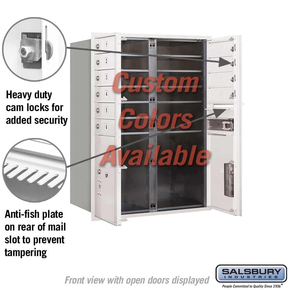 Recessed Mounted 4C Horizontal Mailbox - 11 Door High Unit - Double Column - Custom Color - Front Loading - Private Access - Image 3