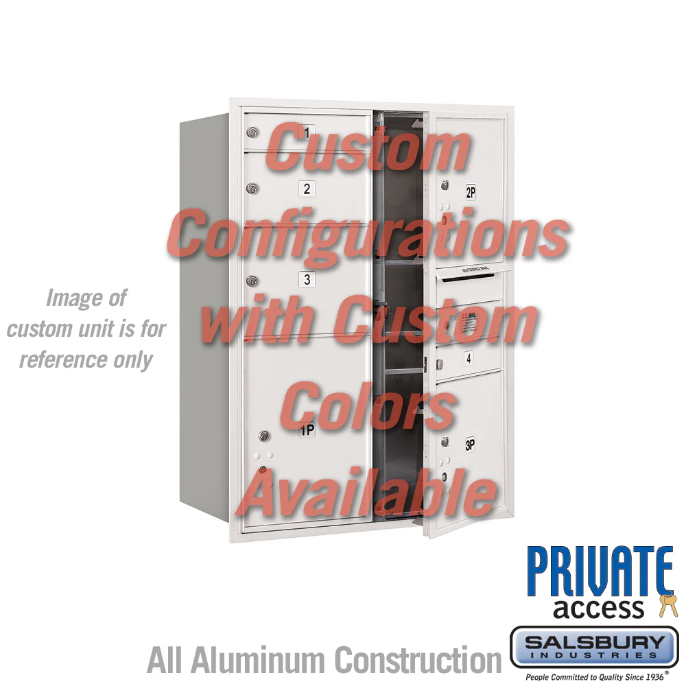 Recessed Mounted 4C Horizontal Mailbox - 11 Door High Unit - Double Column - Custom Color - Front Loading - Private Access - Image 6