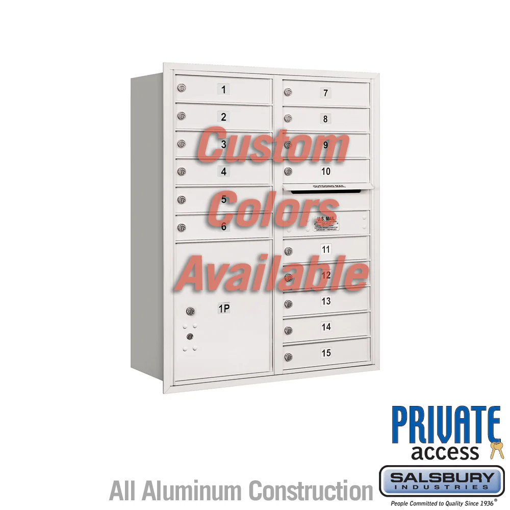 Recessed Mounted 4C Horizontal Mailbox - 11 Door High Unit - Double Column - Rear Loading - Private Access - Image 4