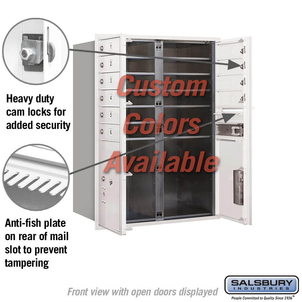 Recessed Mounted 4C Horizontal Mailbox - 11 Door High Unit with Parcel Lockers - Image 3
