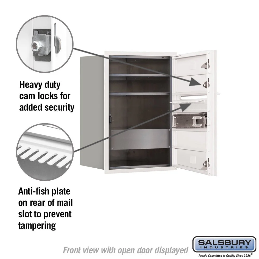 Recessed Mounted 4C Horizontal Mailbox - 6 Door High Unit - Custom Color - Front Loading - USPS Access - Image 3