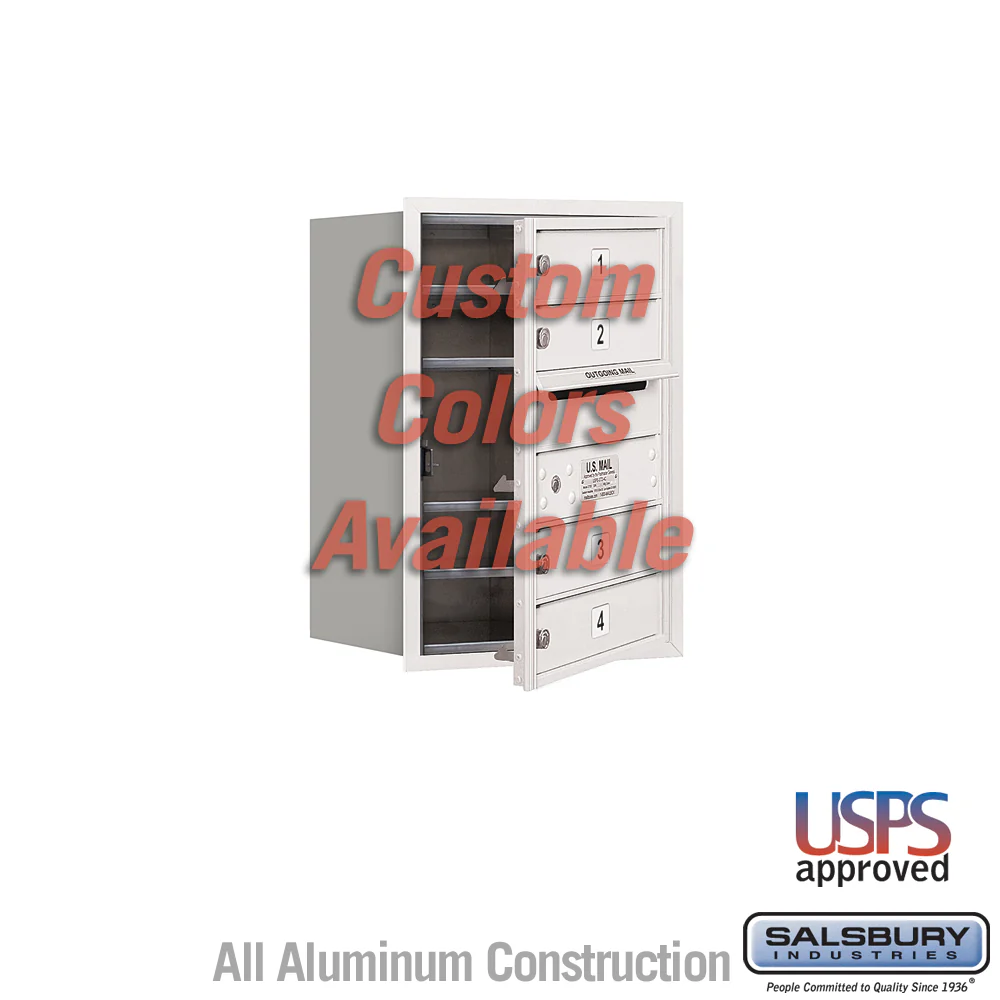 Recessed Mounted 4C Horizontal Mailbox - 6 Door High Unit - Custom Color - Front Loading - USPS Access - Image 6