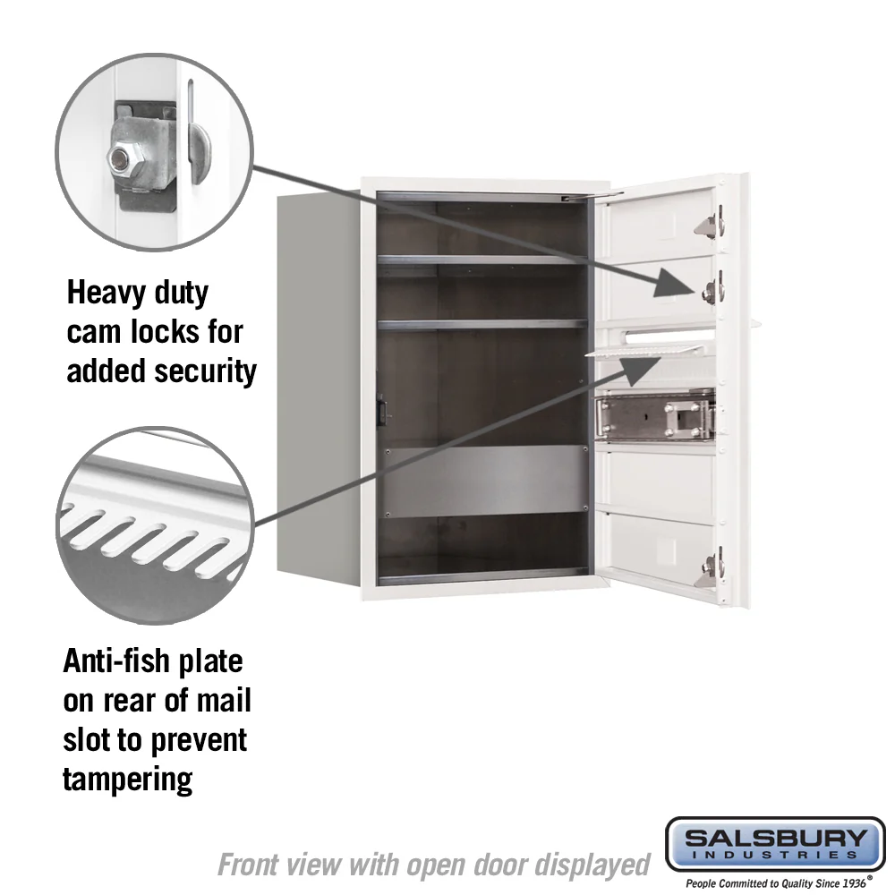 Recessed Mounted 4C Horizontal Mailbox - 6 Door High Unit - Custom Color - Front Loading - USPS Access - Image 8