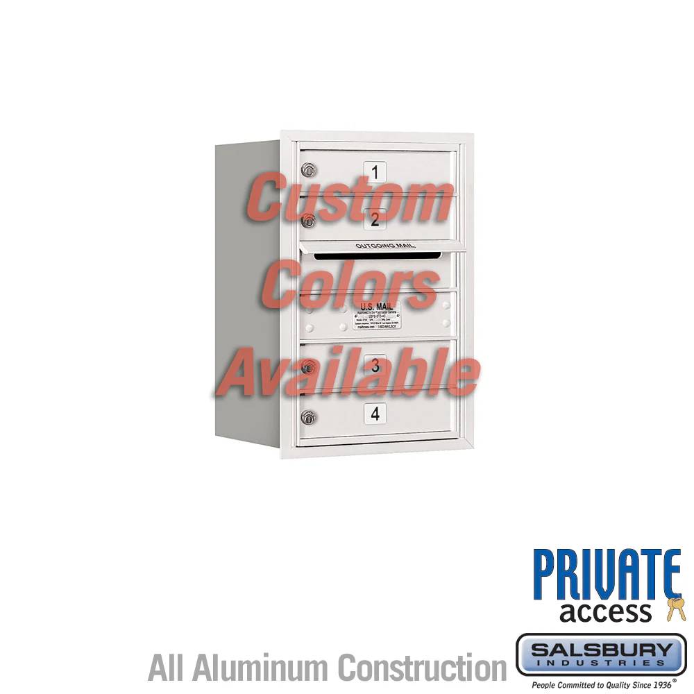 Recessed Mounted 4C Horizontal Mailbox - 6 Door High Unit - Rear Loading - Private Access - Image 2