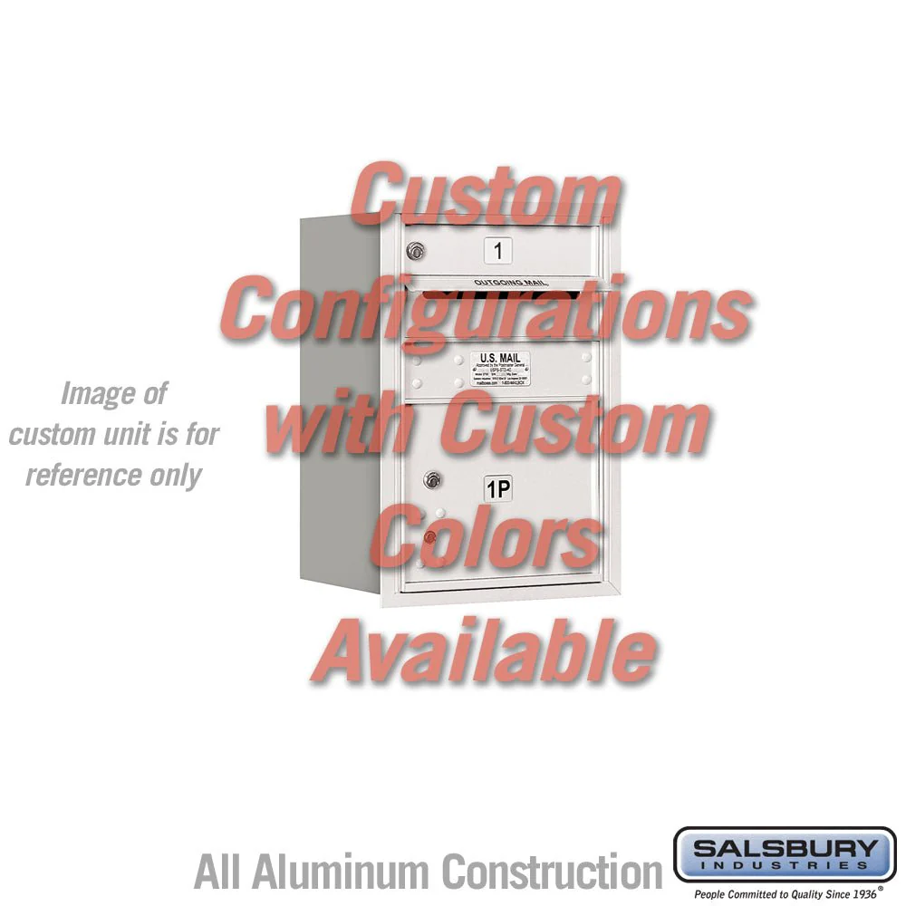 Recessed Mounted 4C Horizontal Mailbox - 6 Door High Unit - Rear Loading - USPS Access