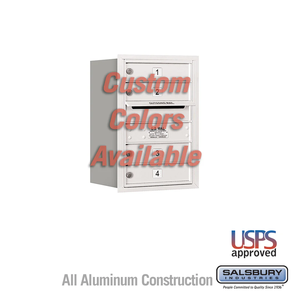 Recessed Mounted 4C Horizontal Mailbox - 6 Door High Unit - Rear Loading - USPS Access - Image 2