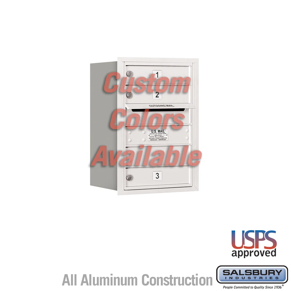 Recessed Mounted 4C Horizontal Mailbox - 6 Door High Unit - Rear Loading - USPS Approved