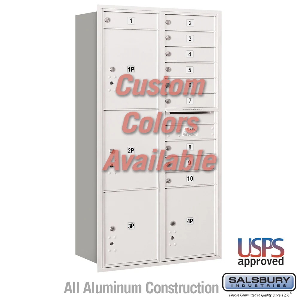 Recessed Mounted 4C Horizontal Mailbox - Maximum Height Unit - Double Column - Rear Loading - USPS Access - Image 5
