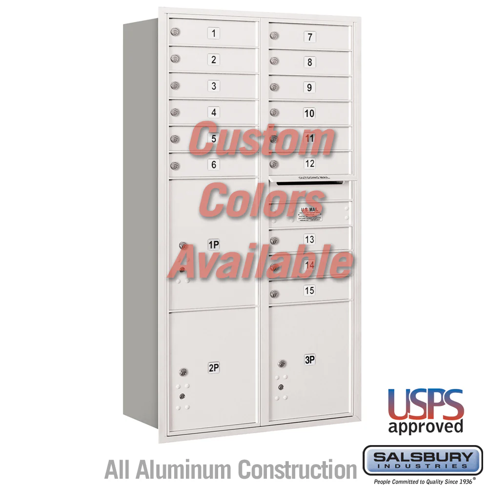 Recessed Mounted 4C Horizontal Mailbox - Maximum Height Unit - Double Column - Rear Loading - USPS Access - Image 5