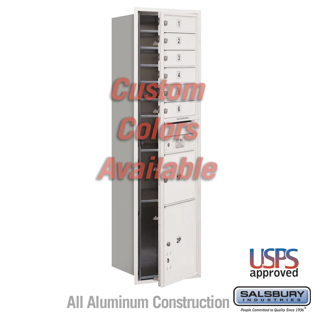 Recessed Mounted 4C Horizontal Mailbox - Maximum Height Unit with Parcel Lockers