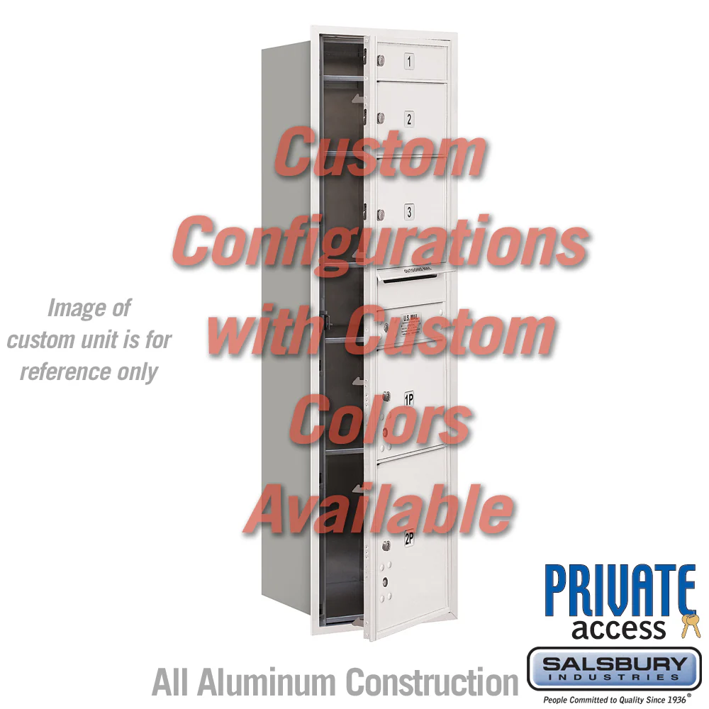 Recessed Mounted 4C Horizontal Mailbox with Customizable Features