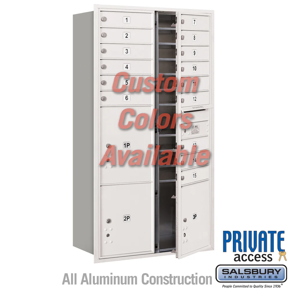 Recessed Mounted 4C Horizontal Mailbox with Master Commercial Locks - Maximum Height Unit - Double Column - Custom Color - Front Loading - Private Access