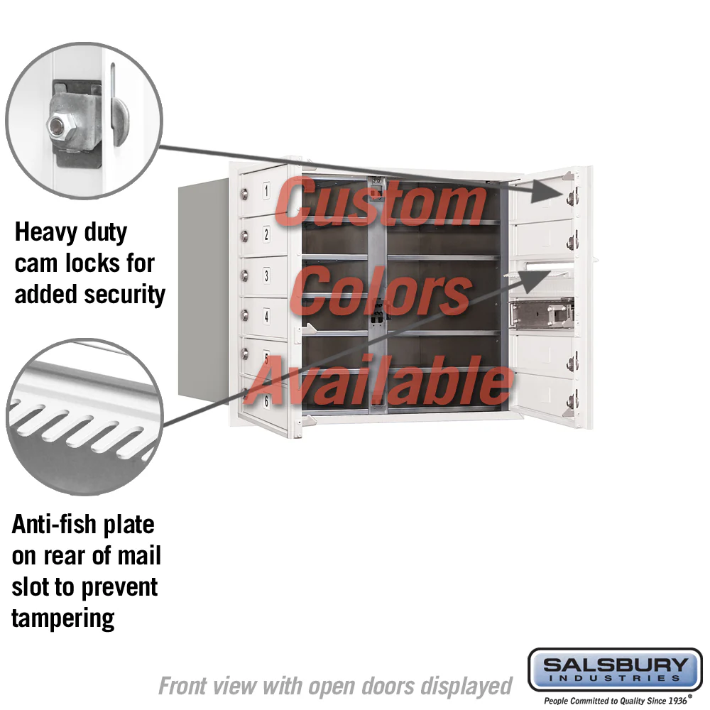 Recessed Mounted 4C Horizontal Mailbox with Master Lock - 10 Doors - Custom Color - Front Loading - Private Access - Image 3