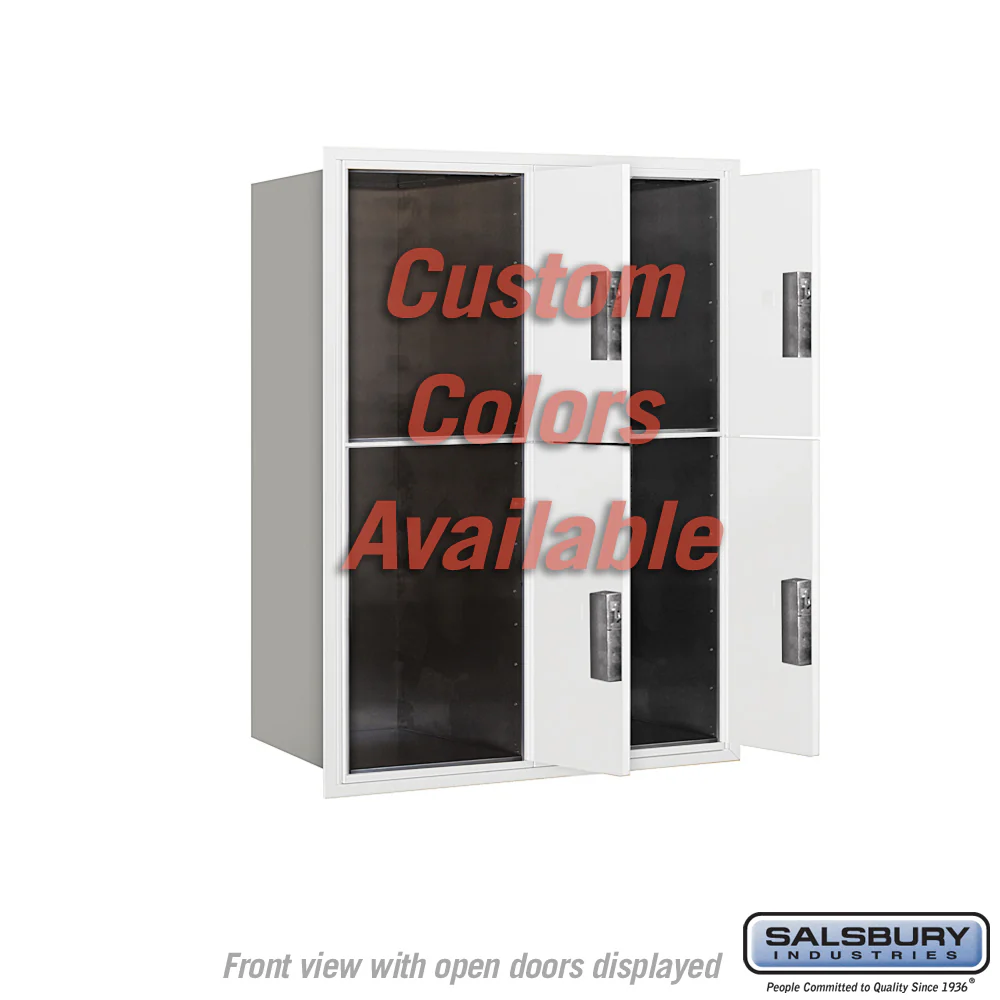 Recessed Mounted 4C Horizontal Mailbox with Parcel Lockers - Double Column - USPS Approved - Image 3