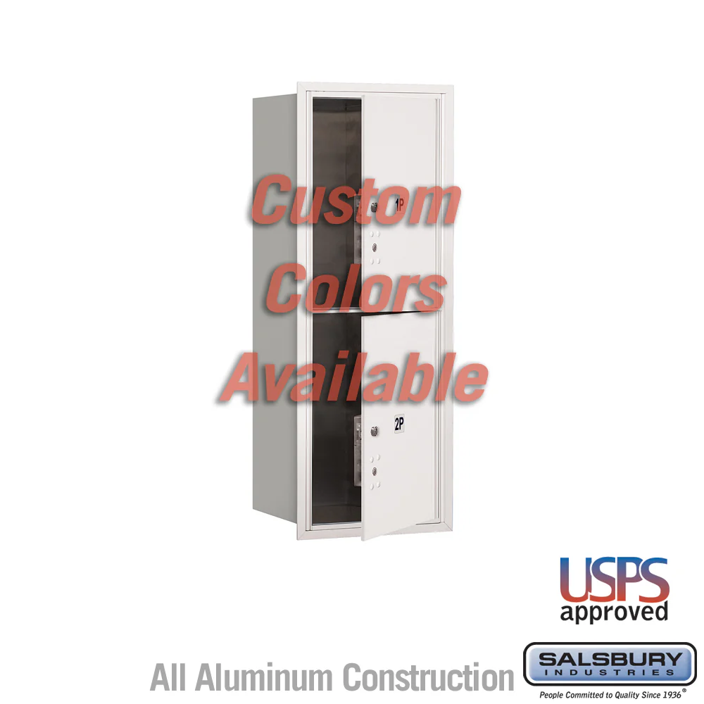 Recessed Mounted 4C Parcel Locker - 10 Door High Unit - Single Column - Front Loading - USPS Access