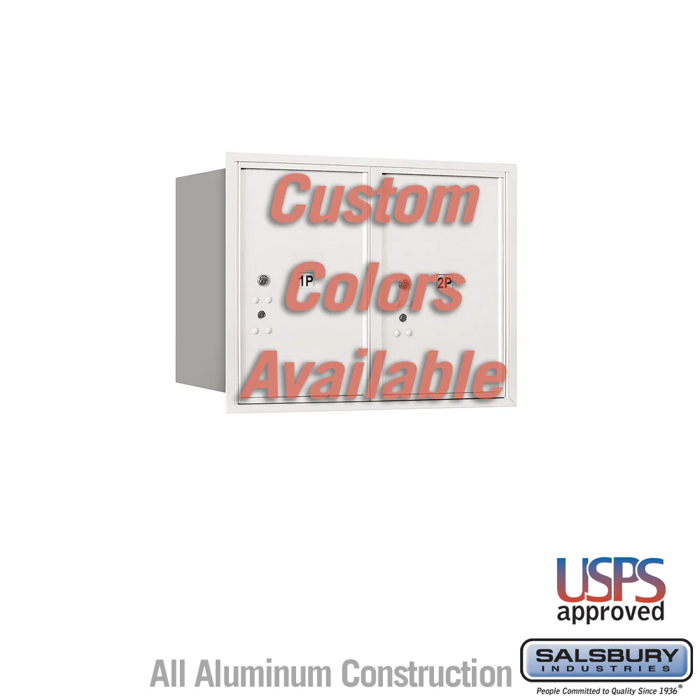 Recessed Mounted 4C Parcel Locker - Double Column, Rear Loading