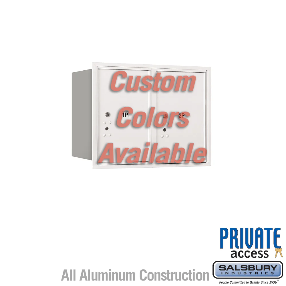 Recessed Mounted 4C Parcel Locker - Double Column - Rear Loading - Private Access
