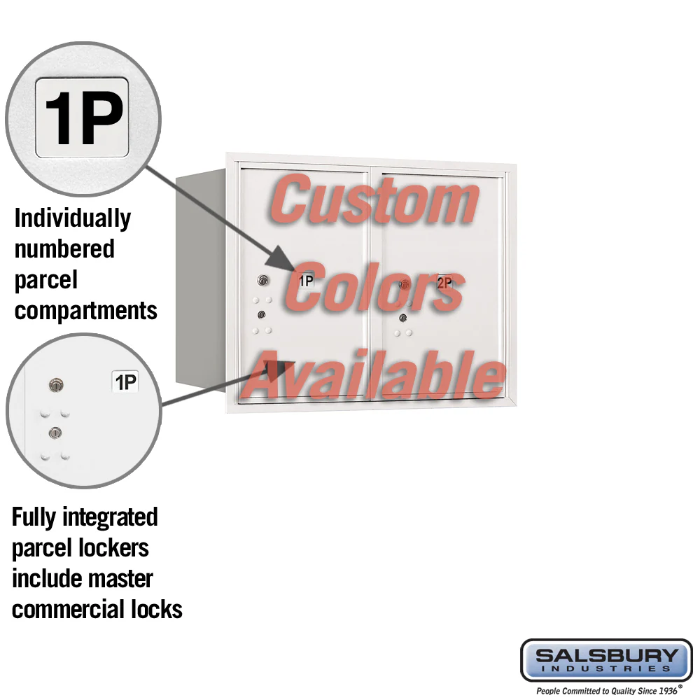 Recessed Mounted 4C Parcel Locker - Double Column - Rear Loading - Private Access - Image 2