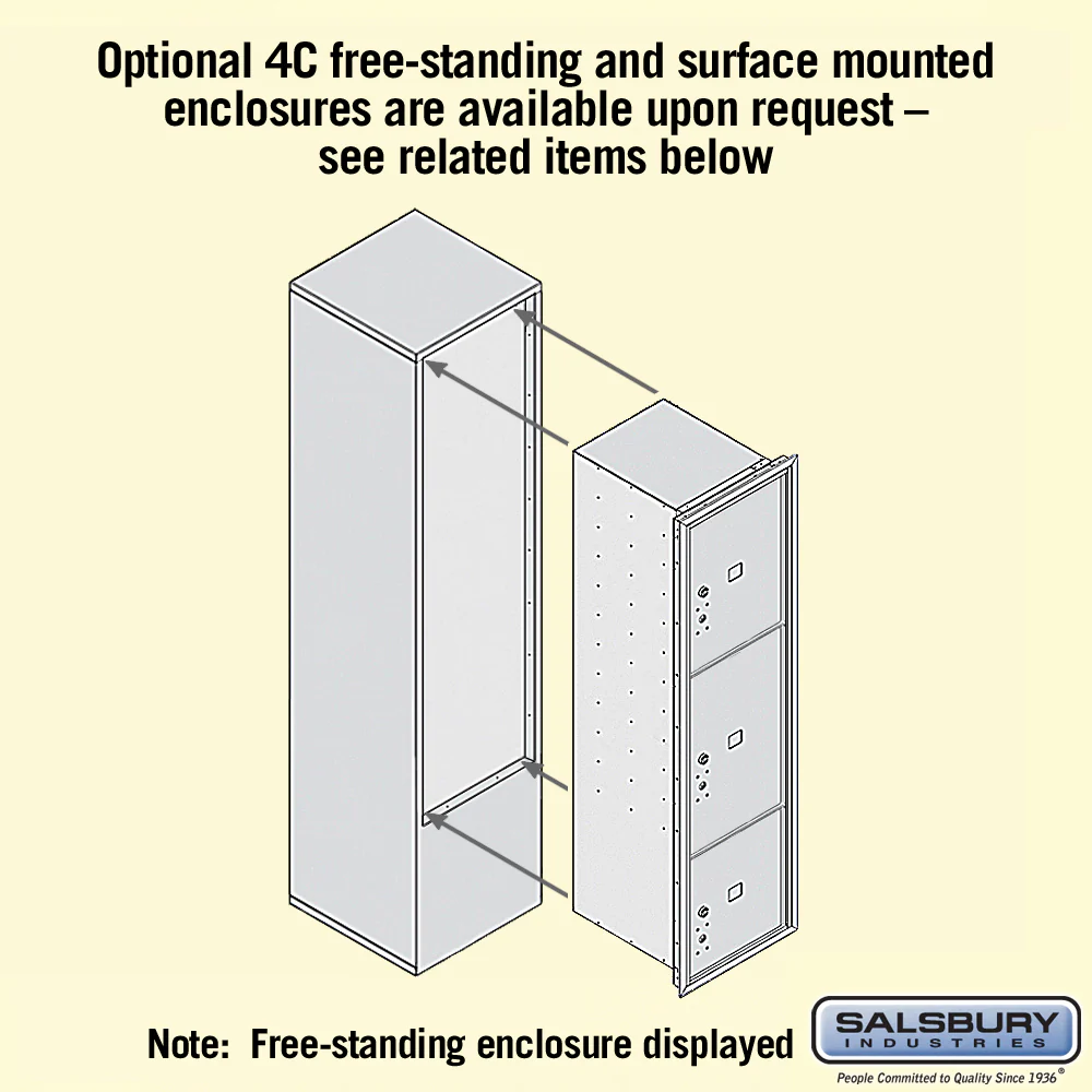 Recessed Mounted 4C Horizontal Mailbox Connector Kit for Maximum Height Units - Image 6