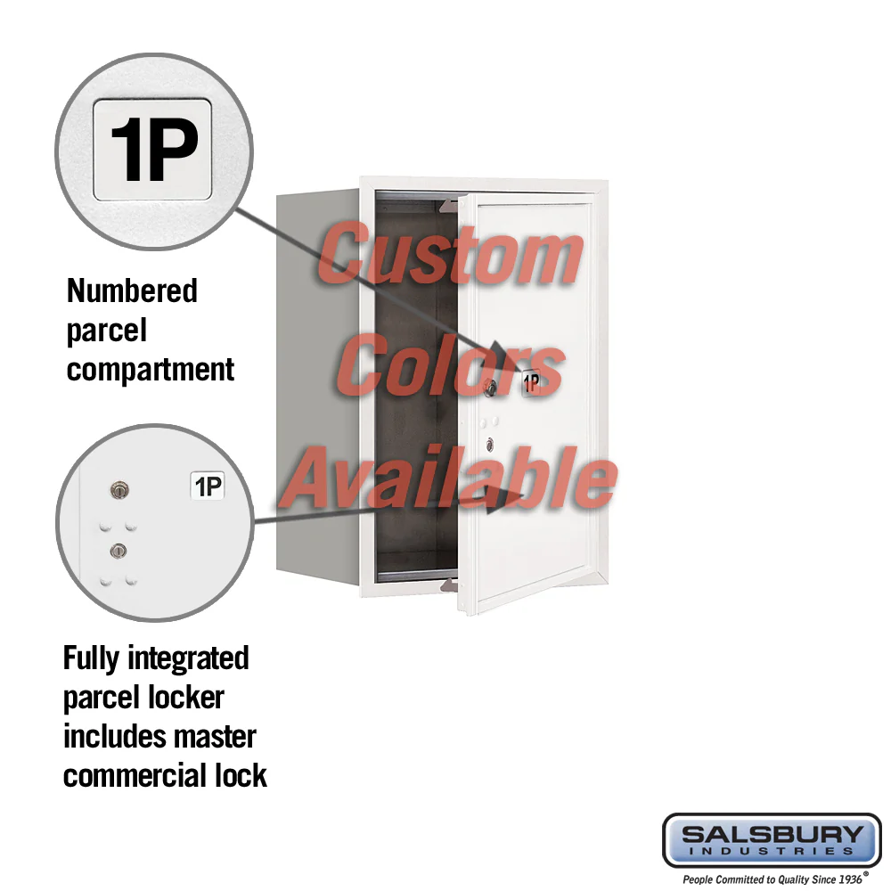 Recessed Mounted 4C Parcel Locker with Master Commercial Lock - Image 2