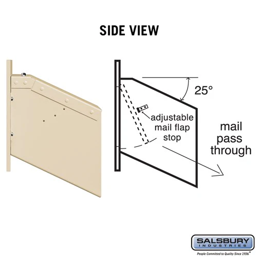 Recessed Sandstone Mail Drop with Adjustable Flap - Image 3