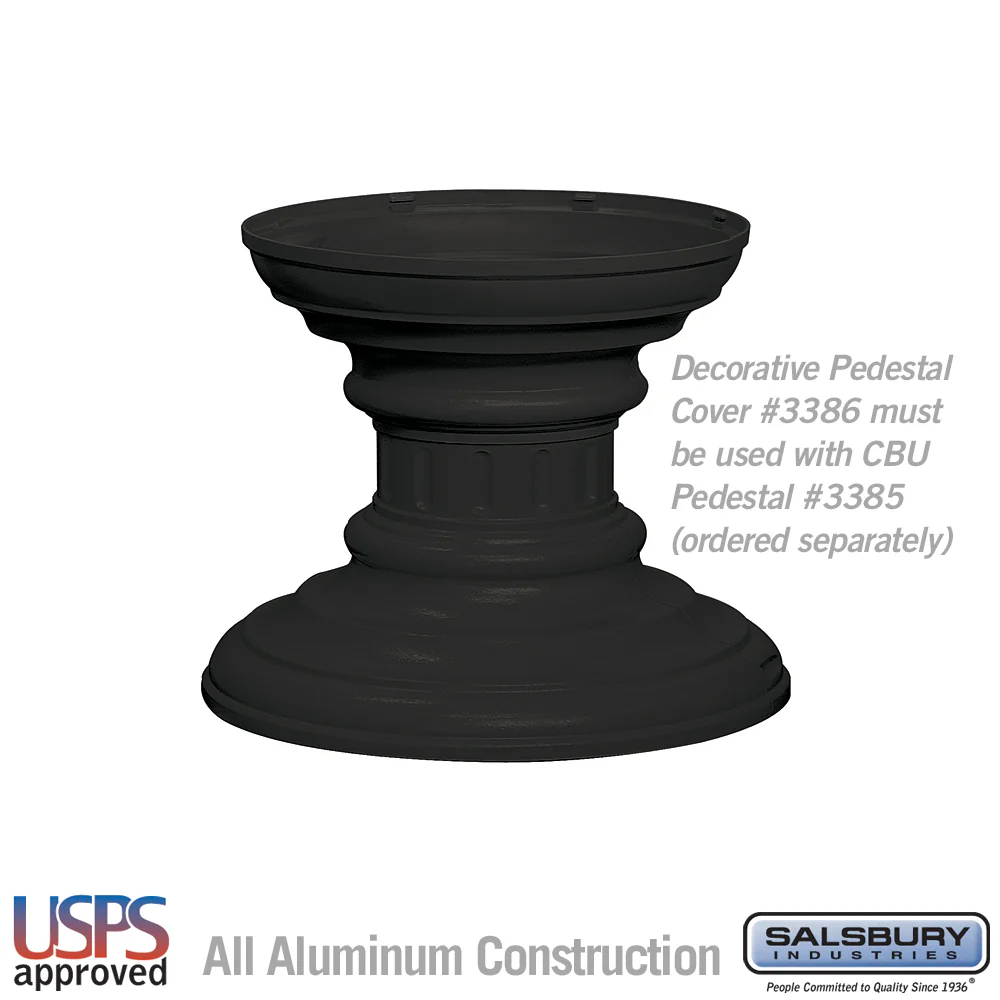 Regency Decorative Pedestal Cover - Short - Black
