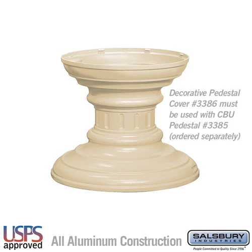 Regency Decorative Pedestal Cover - Short - Sandstone