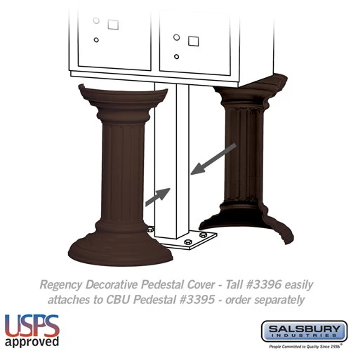 Regency Decorative Pedestal Cover - Tall - Bronze - Image 2