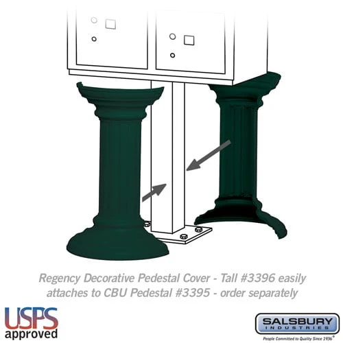 Regency Decorative Pedestal Cover - Tall - Green - Image 2