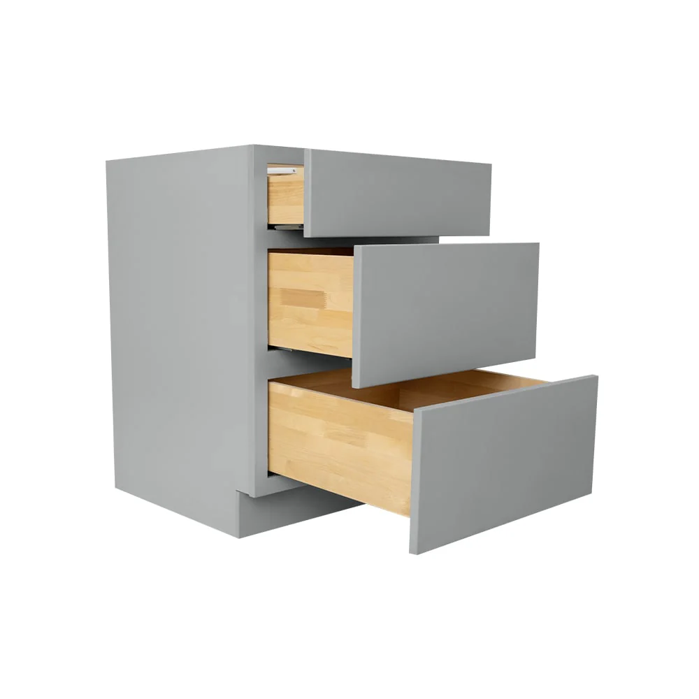 RELIABILT Overlake 18-in W x 34.5-in H x 24-in D Gray 3-Drawer Base Cabinet, Ready to Assemble, Plywood, Shaker Style - Image 4