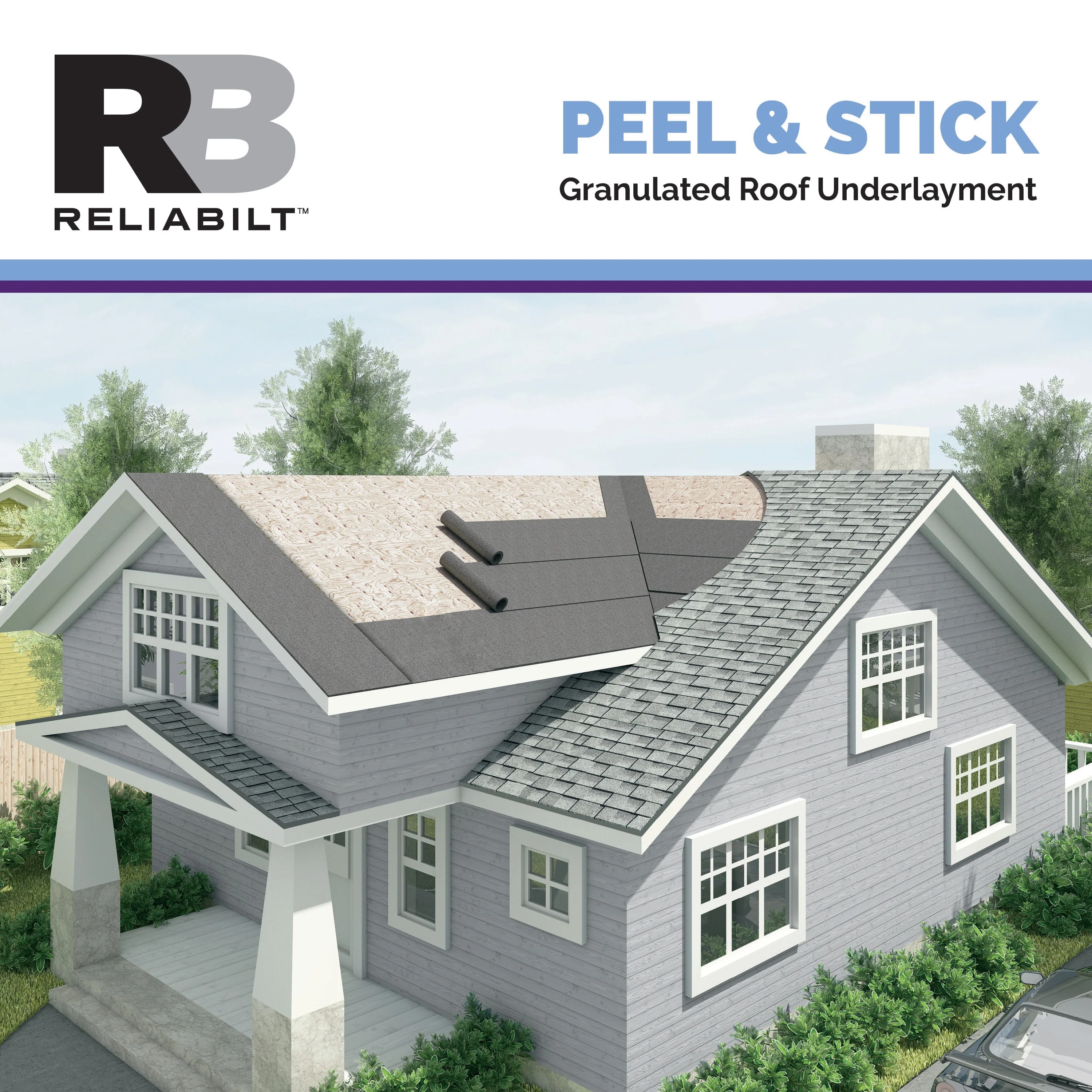 RELIABILT Peel & Stick Granulated Roof Underlayment, 36 in x 50 ft (150 sq ft) Rubberized Asphalt - Image 3
