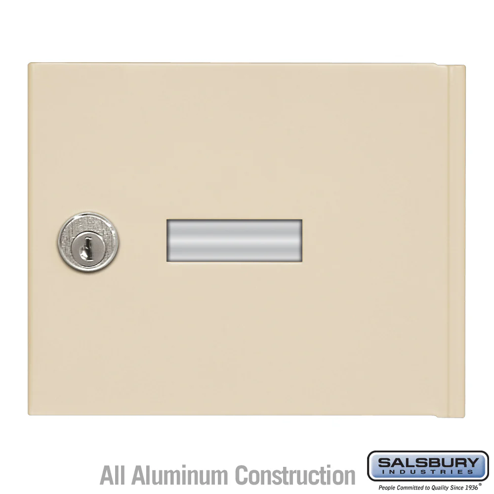 Replacement Door and Lock for 4B+ Horizontal Mailbox - Sandstone