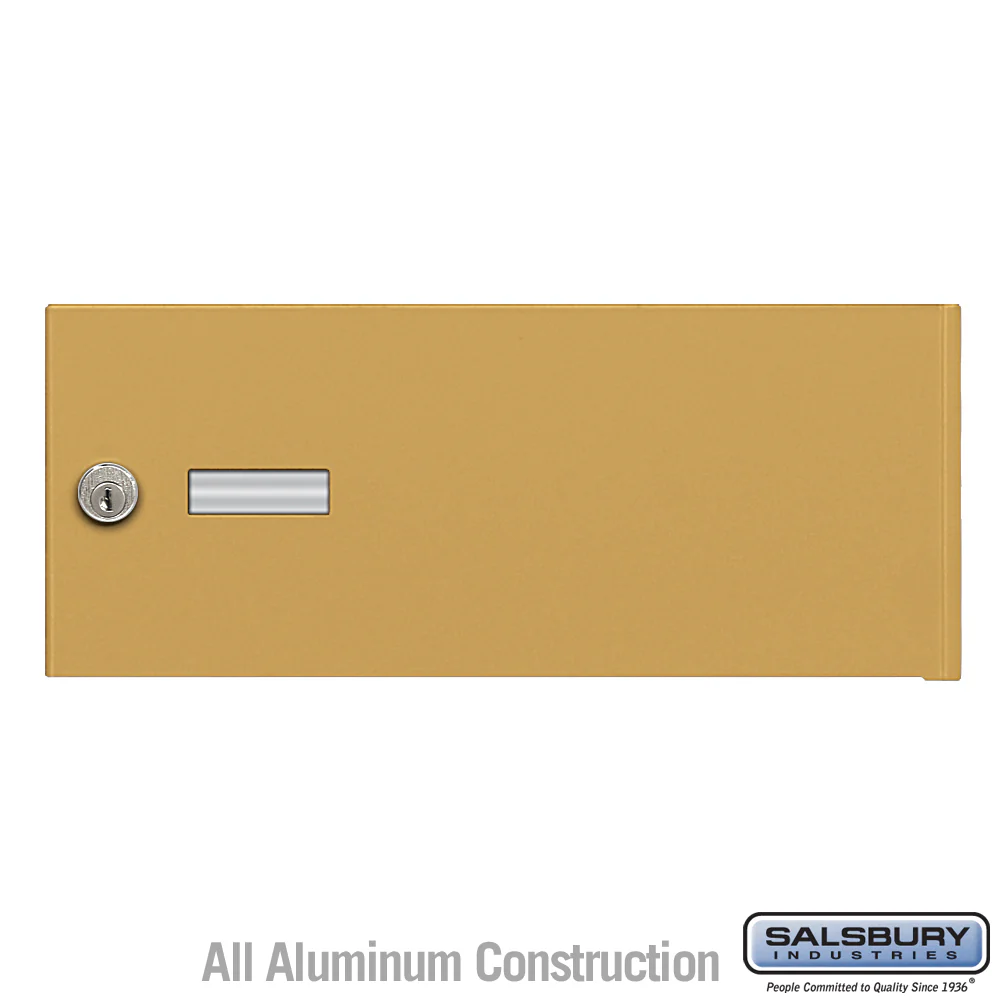 Replacement Door and Lock for 4B+ Horizontal Mailbox with 2 Keys - Gold