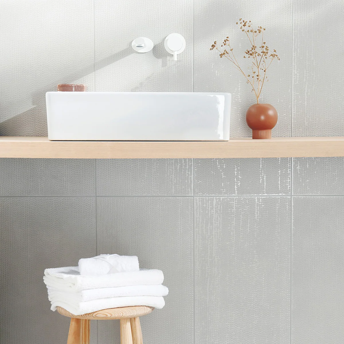 Rethink Decoro Plaster White 12x24 Textured Matte Porcelain Tile - Image 9