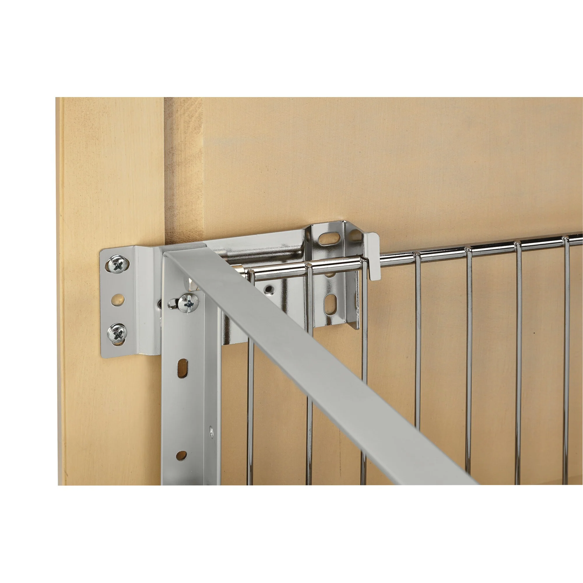 Rev-A-Shelf 1.5-in W x 8-in H Door-Mount Extension Brackets Kit for 5349 Waste Containers, Metallic Silver - Image 2