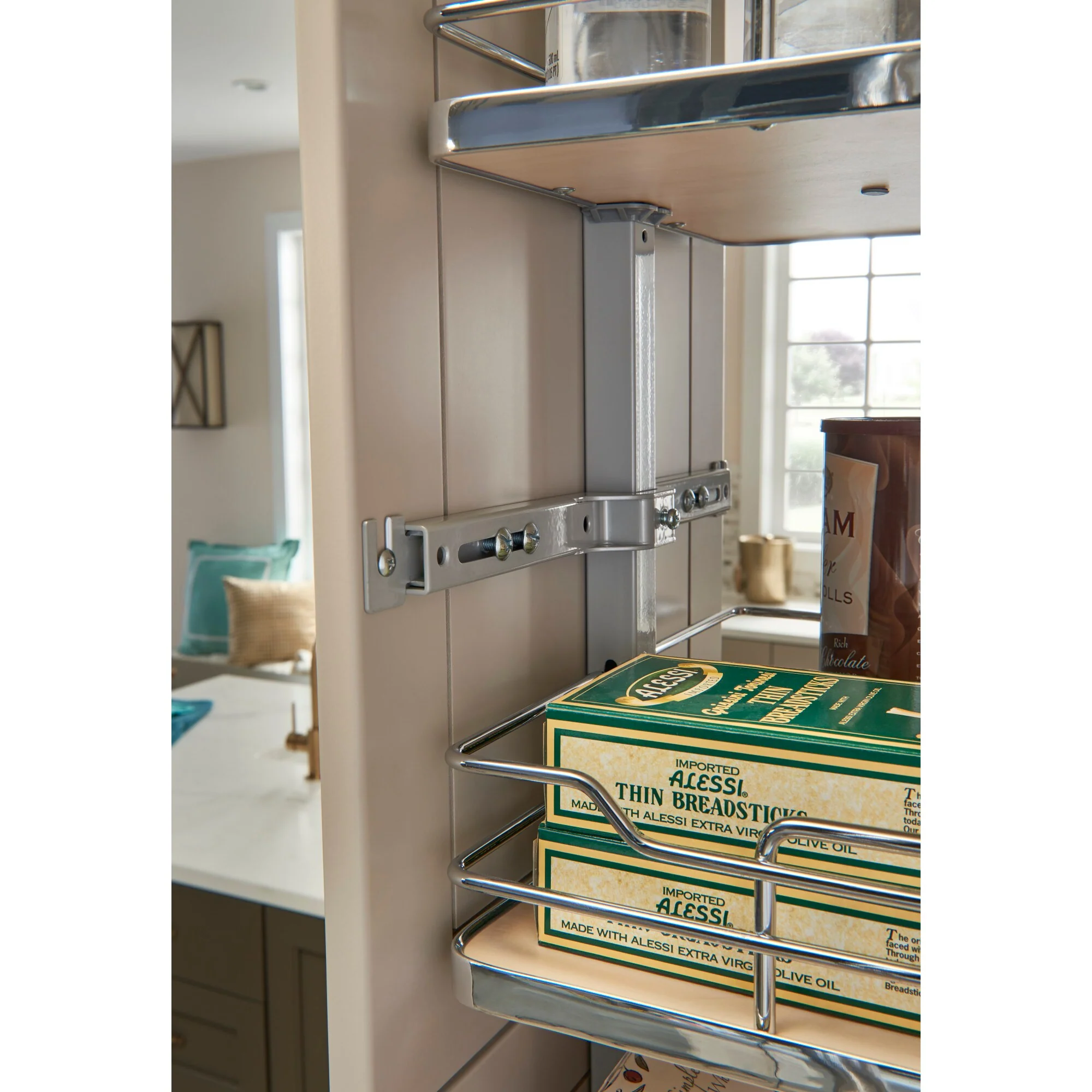 Rev-A-Shelf 10-in W x 50.75-in H 4-Tier Pull-Out Metal Soft-Close Pantry Organizer with Maple Baskets - Image 4