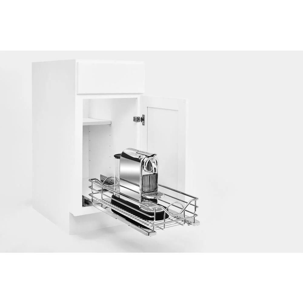 Rev-A-Shelf 11.31-in W x 6-in H 1-Tier Pull-Out Metal Basket Organizer with Soft-Close Slides - Image 5