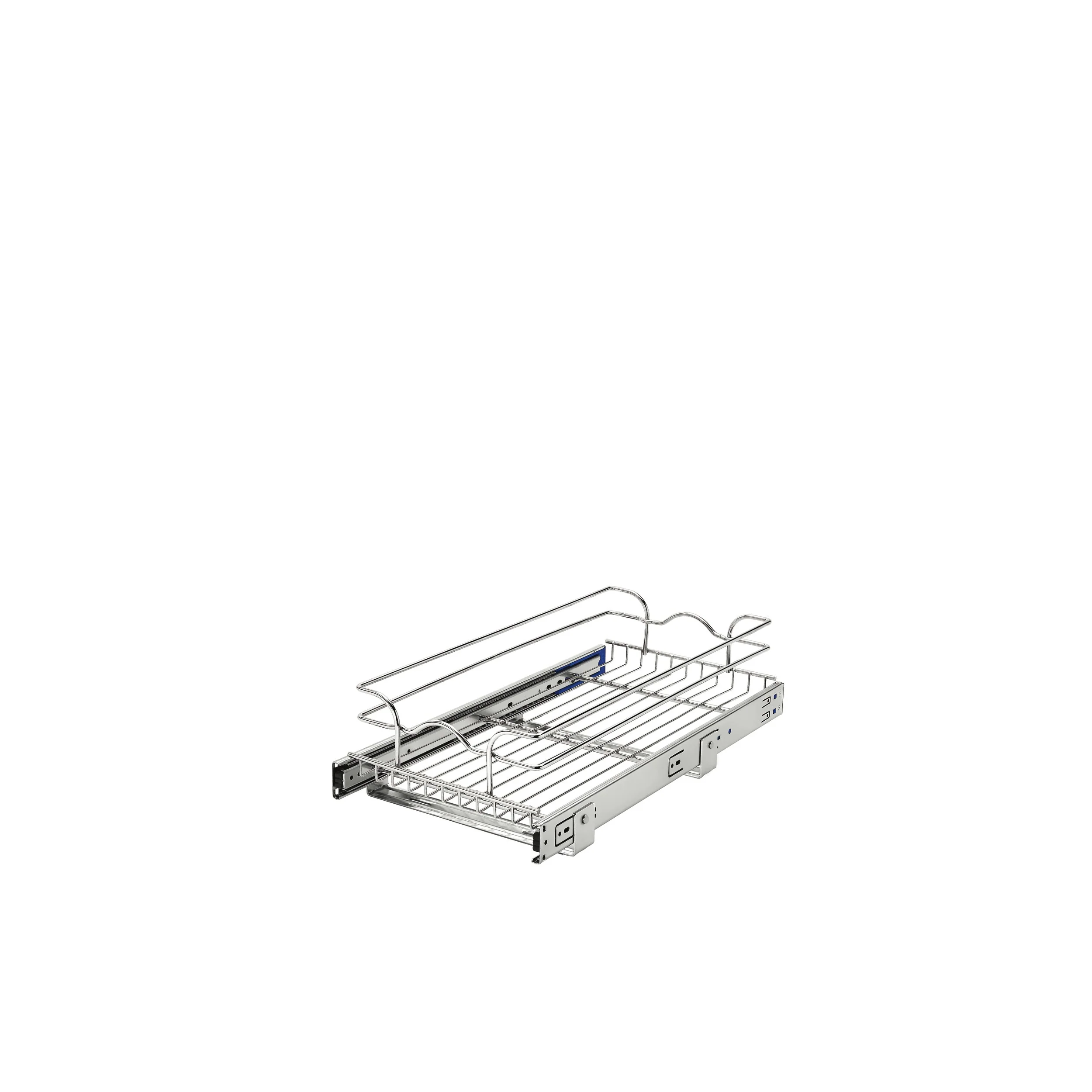Rev-A-Shelf 11.5-in W x 6-in H Single-Tier Soft-Close Pull-Out Chrome Basket Organizer, 22-in D