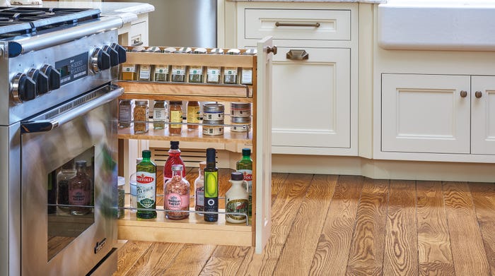 Rev-A-Shelf 11.69 in W x 18.88 in H 4-Tier Pull-Out Wood Organizer with Soft-Close Baskets