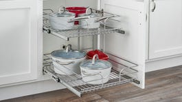 Rev-A-Shelf 11.75-in W x 19-in H 2-Tier Pull-Out Metal Soft-Close Baskets & Organizer, Polished Chrome (5WB2-1222CR-1)