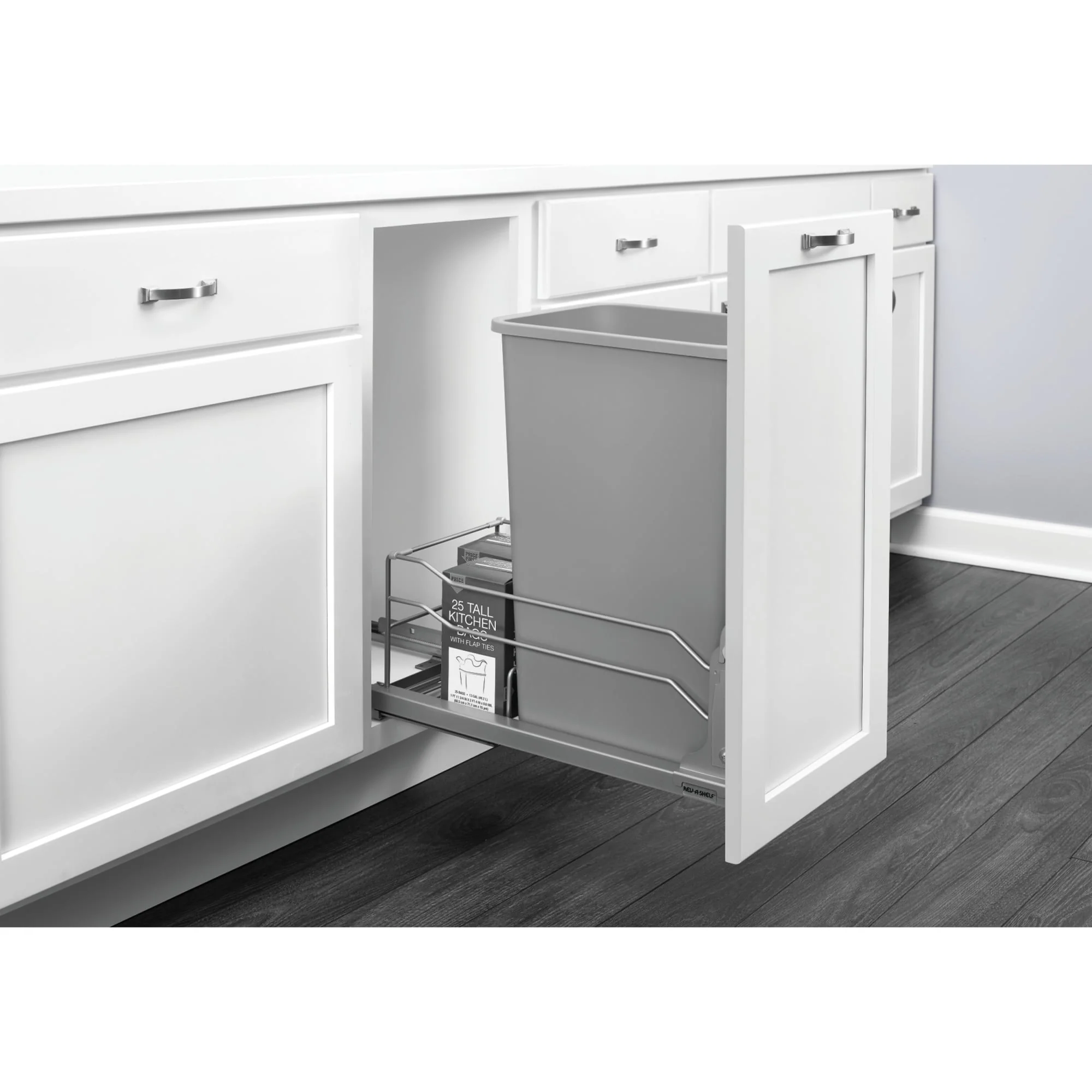 Rev-A-Shelf 11-in x 22-in x 19-in 50-Quart Soft Close Single Pull Out Trash Can - Image 3