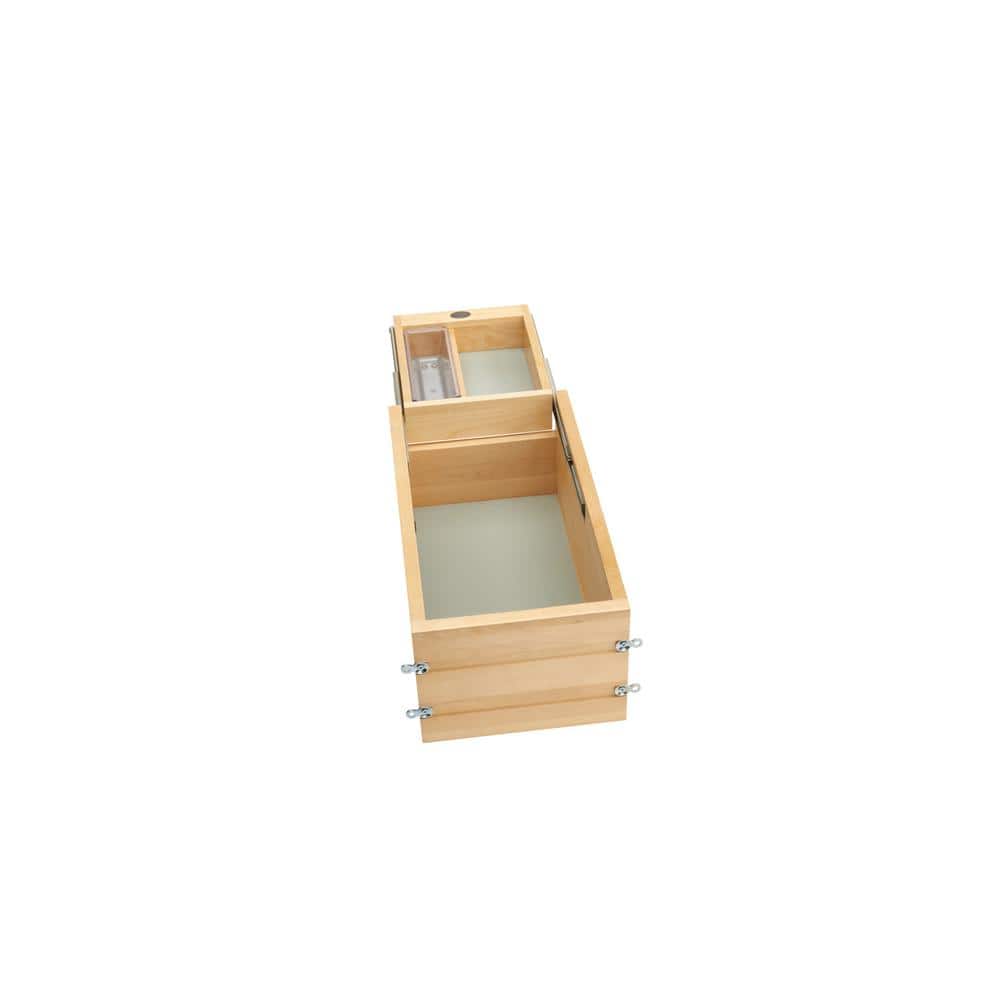 Rev-A-Shelf 12 in. Vanity Half-Tiered Drawer with Soft-Close, Full Access (Maple)