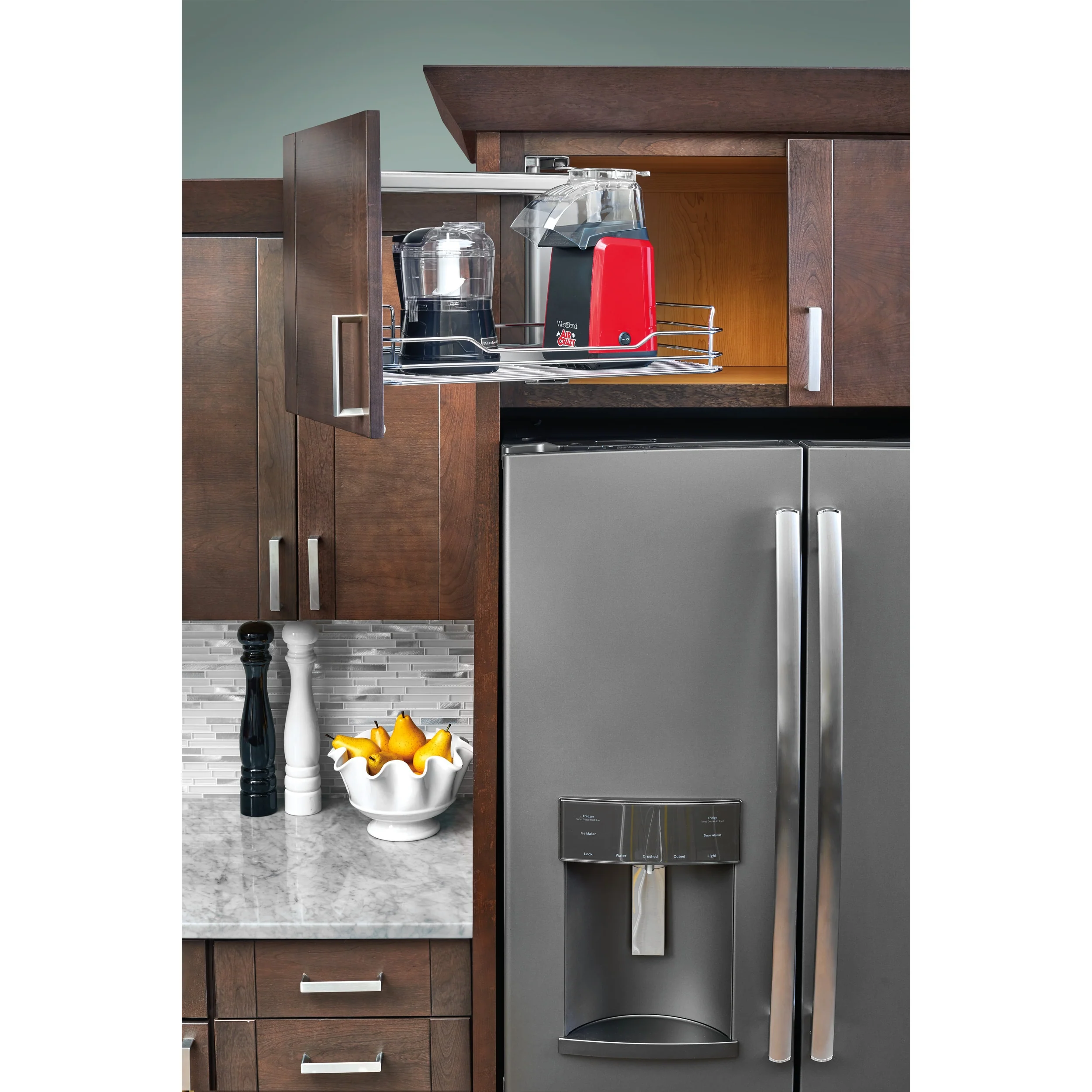 Rev-A-Shelf 13-in W x 15.5-in H 1-Tier Pull-Out Metal Cabinet Organizer, Chrome, Model 5708-15CR - Image 3